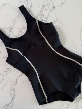 Seea Lilia One Piece Swimsuit - Black - Size XS
